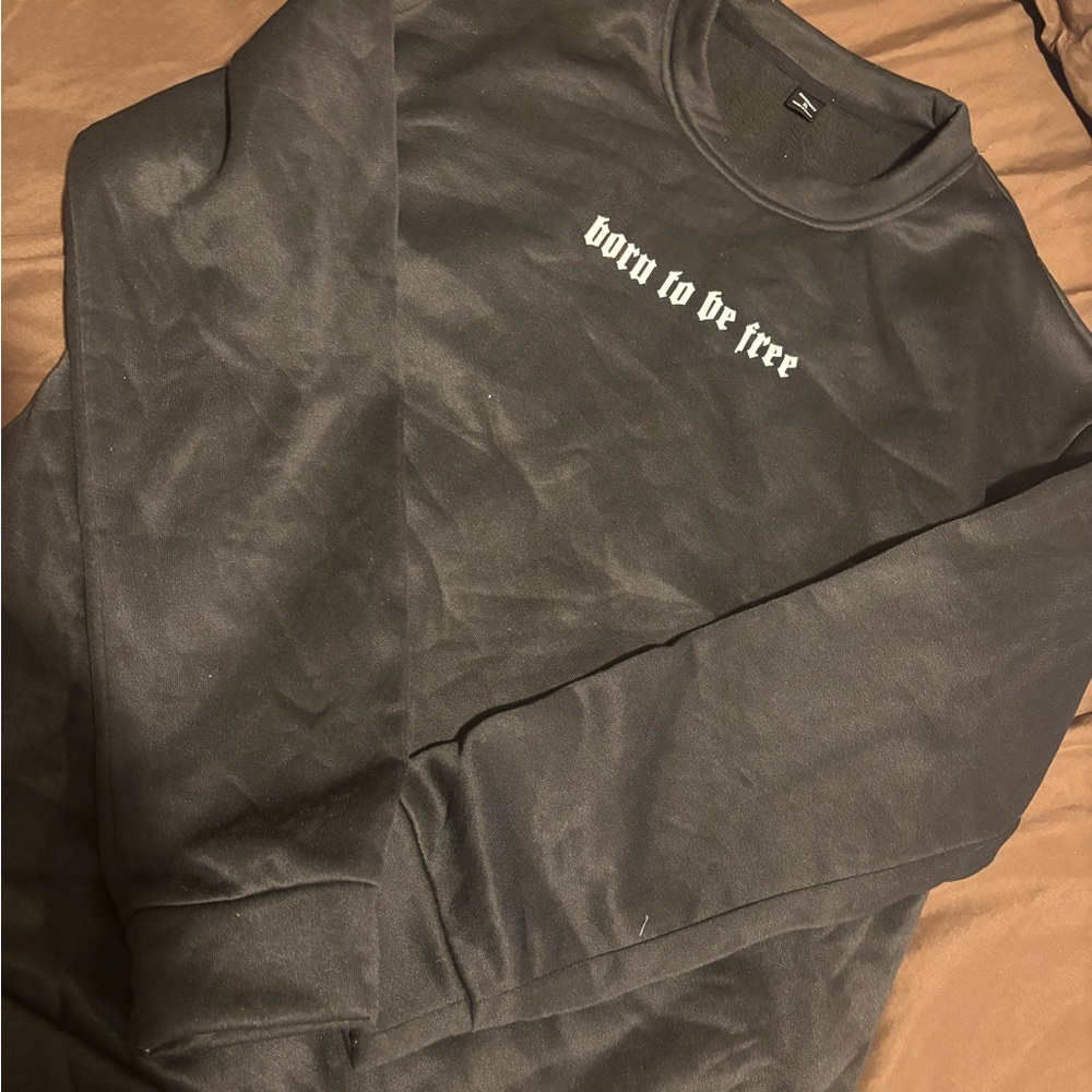 Black Crewneck Sweater - Born to Be Free